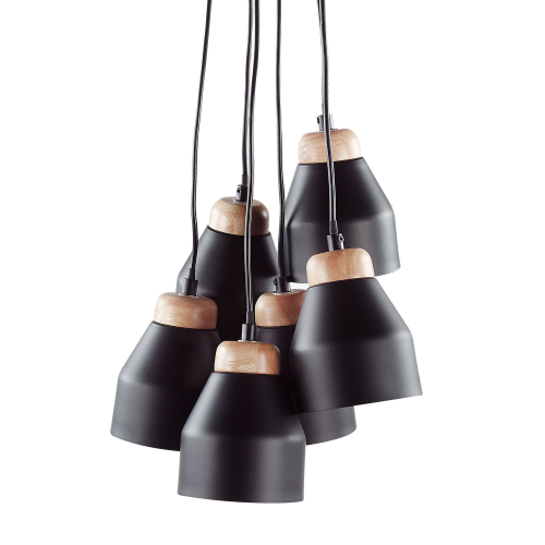 Beliani Pendant Lamp CESTOS Metal Black