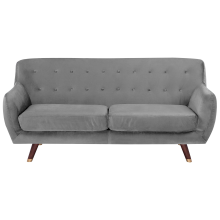 Sofa 3 Seater BODO Velvet Grey