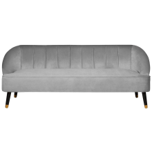 Sofa 3 Seater ALSVAG Velvet Light Grey