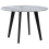 Beliani Dining Table MOSBY White Marble 110 cm 110 cm 1