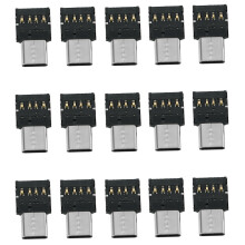 15Pcs Ultra  Type-C USB-C to USB 2.0 OTG Adapter for Cell Phone Tablet & USB Cable & Flash Disk