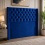 (Black Plush, Double 4ft6") 54" Wingback Headboard for Divan Bed 4