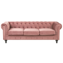 Sofa 3 Seater CHESTERFIELD Velvet Pink