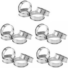 20X Double Rolled Tart Rings, English Muffin Rings Professional Crumpet Rings