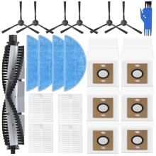 For A30 A30 Pro Robot Vacuum Cleaner,1 Main Brush 6 Dust Bag 6 Side Brush 4 HEPA Filter 4 Mop Pad 1 Cleaning Brush