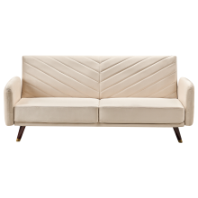 Sofa Bed 3 Seater SENJA Velvet Beige