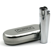 Clipper Silver Flint Metal Lighter
