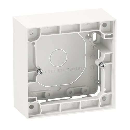Veria Control T45 ELKO Plus 40mm Sharp Corners Wall Box for Wall Mounting