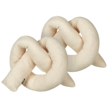 Set of 2 Decorative Cushions GLADIOLUS Boucle 172 x 14 cm Beige Solid