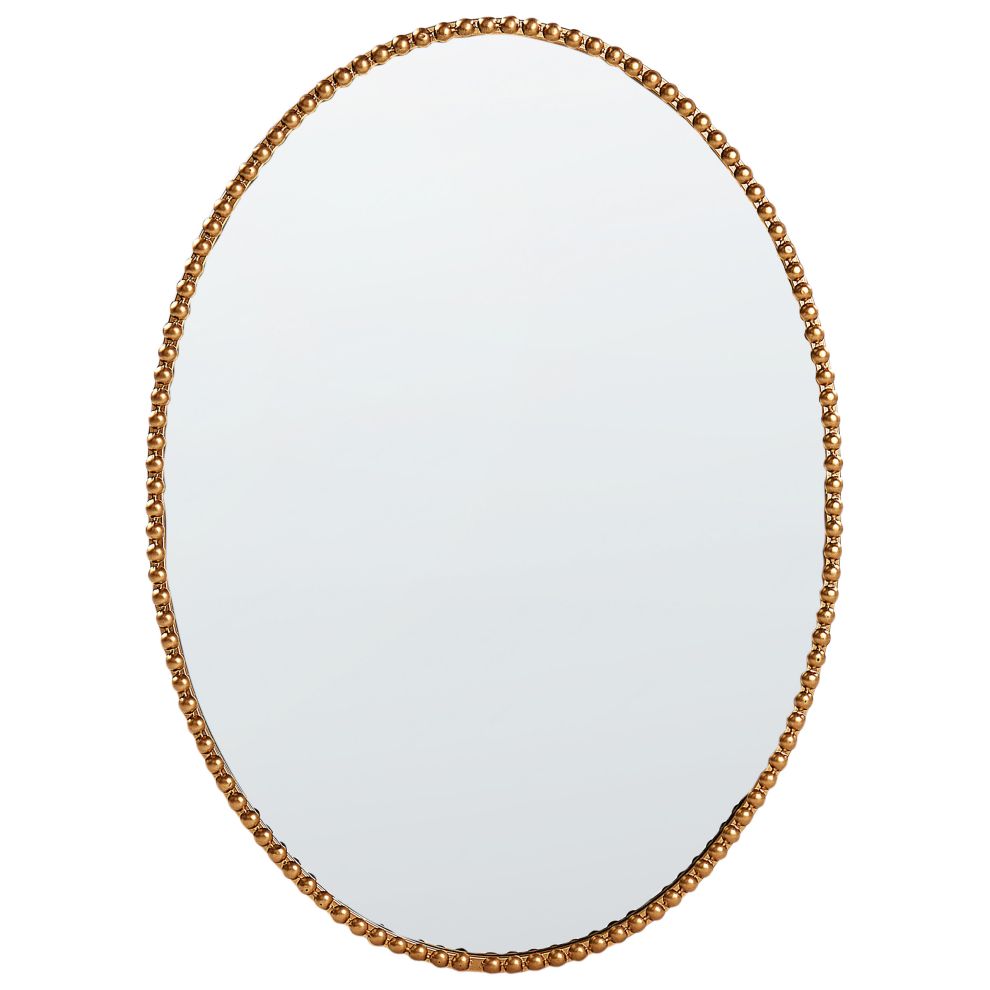 Beliani Wall Mirror Ouvea 57 Cm 79 Cm Metal Gold