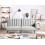 Beliani Sofa Bed 3 Seater VIMMERBY Velvet Light Grey 2