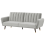 Beliani Sofa Bed 3 Seater VIMMERBY Velvet Light Grey 4