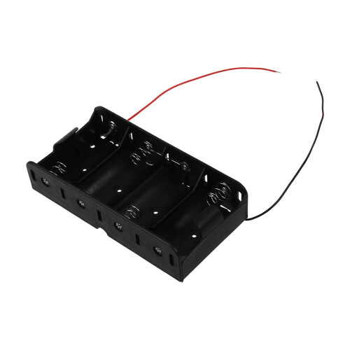 2X Spring Clip Black 4 x 1.5V D Size Battery Batteries Holder Case 1