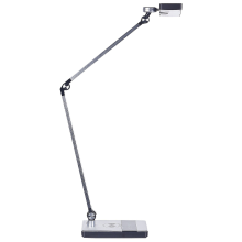 LED Desk Lamp LACERTA with Wireless Charger Metal Silver