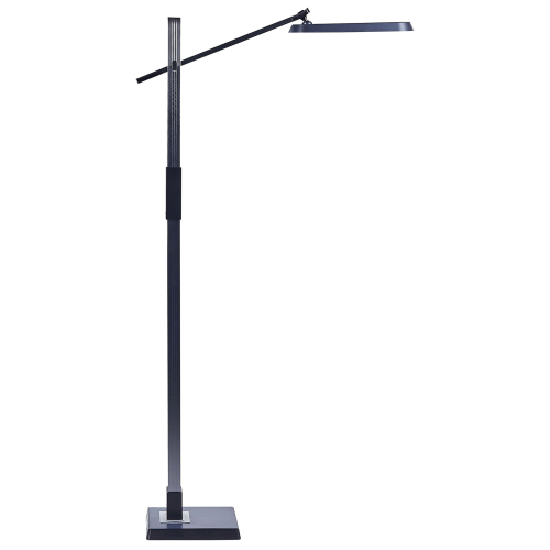 Beliani LED Floor Lamp AQUARIUS with Dimmer Metal Dark Grey