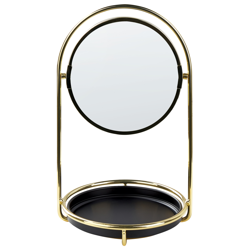 Beliani Makeup Mirror Indre Gold