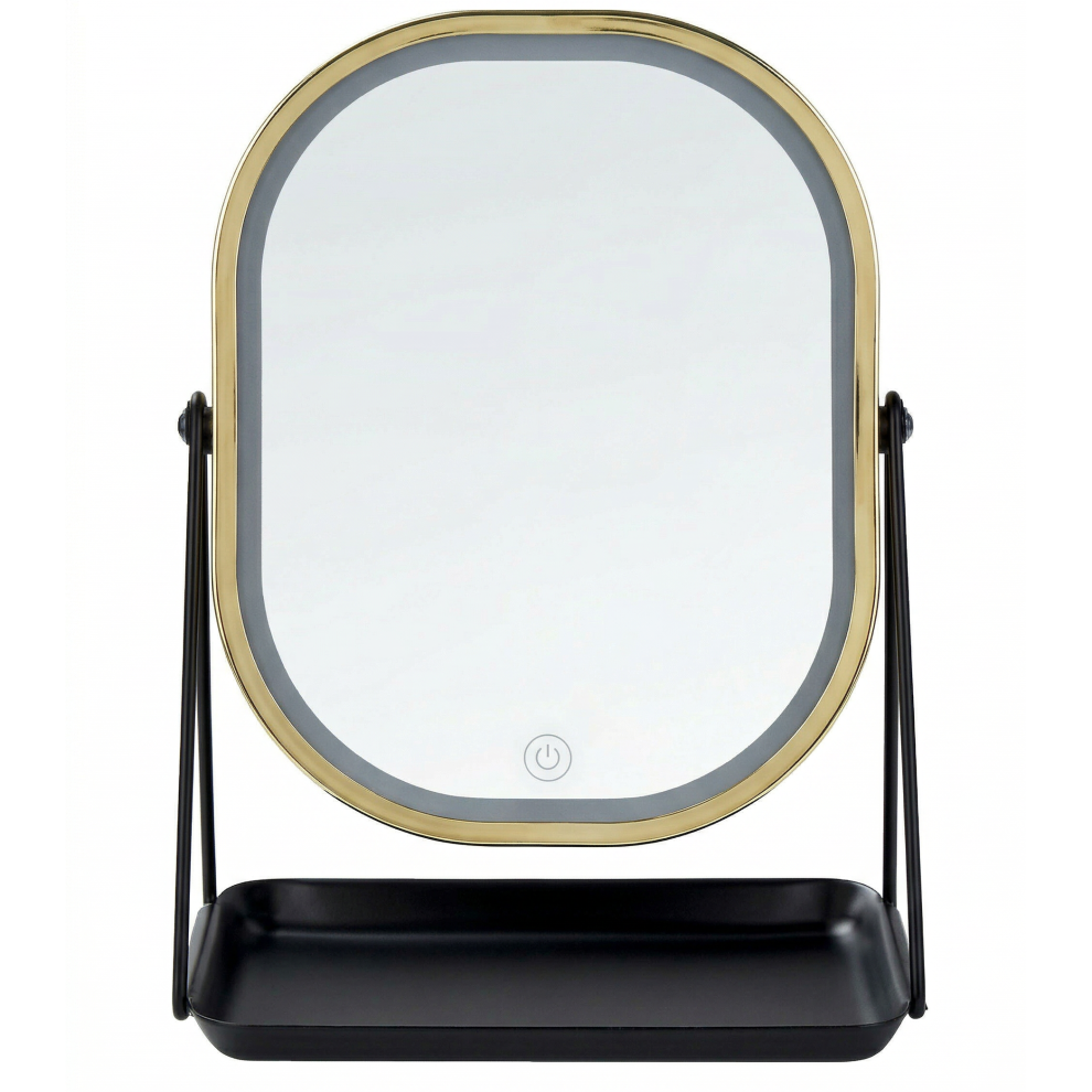 Beliani Makeup Mirror Led Dordogne Gold