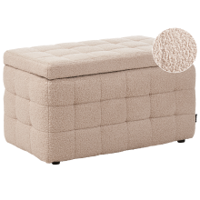 Storage Ottoman MICHIGAN Boucle Beige