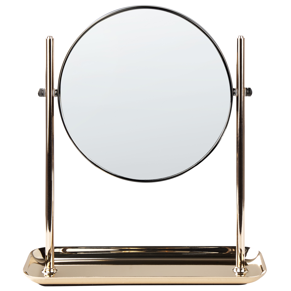 Beliani Makeup Mirror Finistere Gold