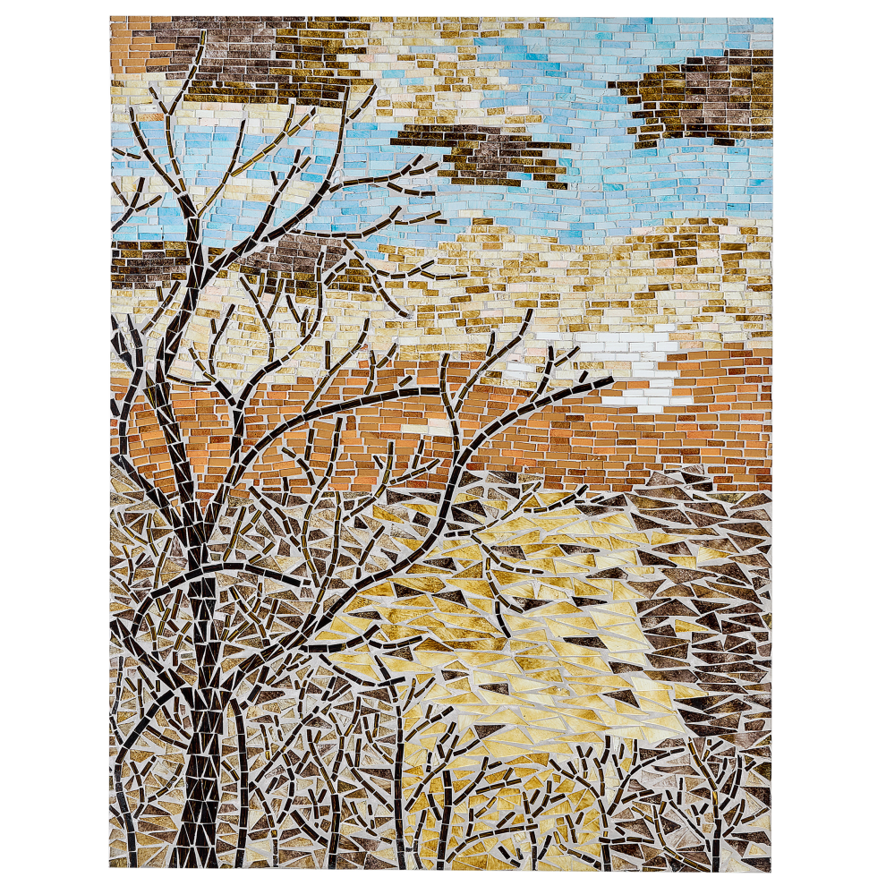 Beliani Wall Decor Tamiang Glass 80 Cm Multicolour