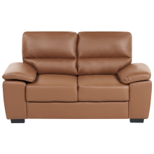 Sofa 2 Seater VOGAR Faux Leather Golden Brown