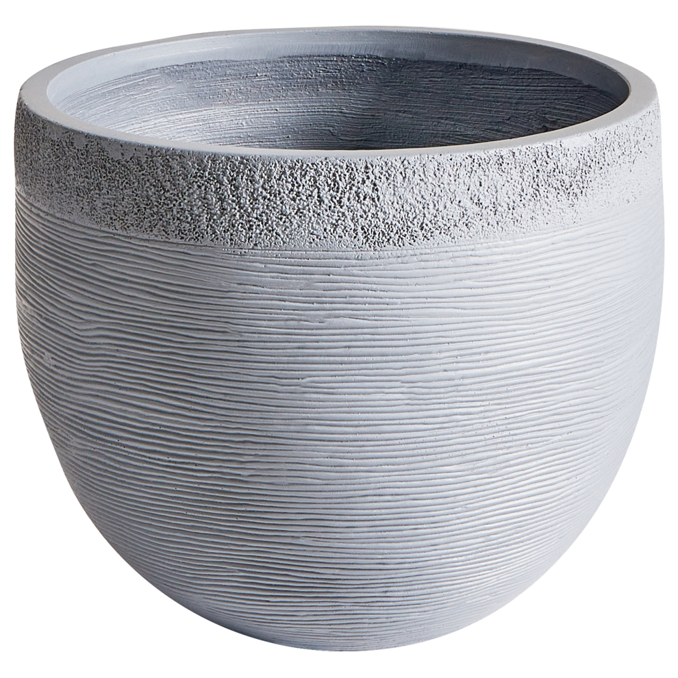 Beliani Plant Pot Zakros 38 Cm Grey