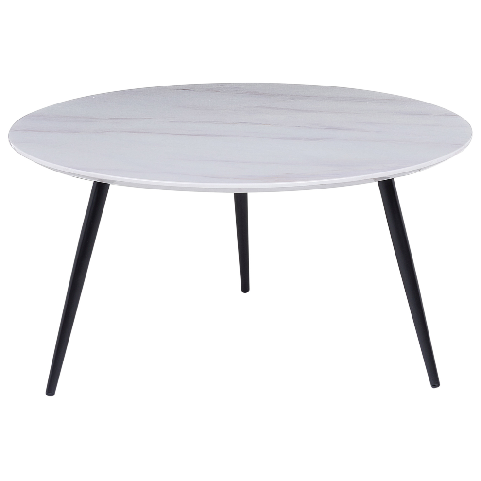 Beliani Coffee Table Effie White Marble