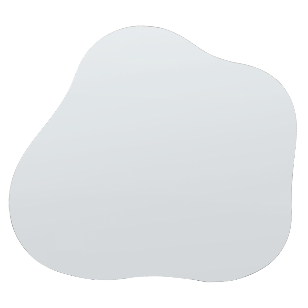 Beliani Wall Mirror Bagneux 50 Cm 55 Cm Silver