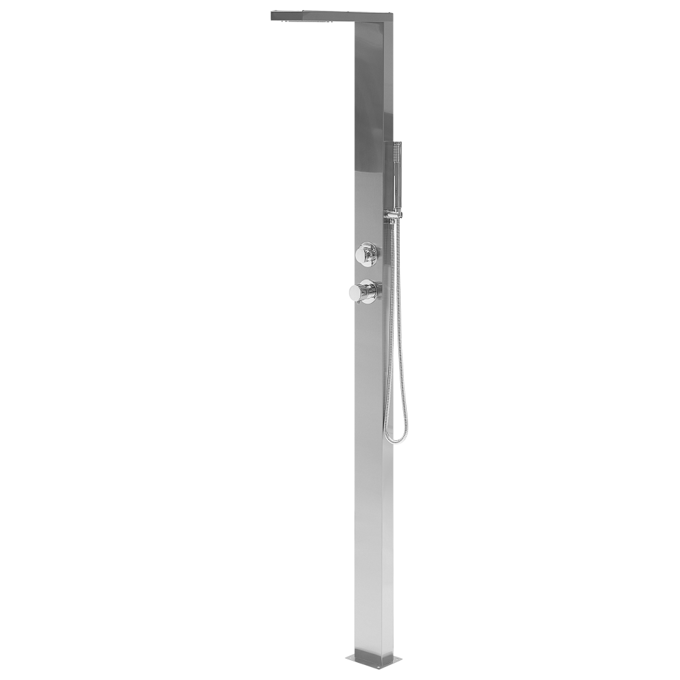Beliani Freestanding Outdoor Shower Lotzorai Silver