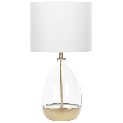 Beliani Table Lamp OKARI Glass White