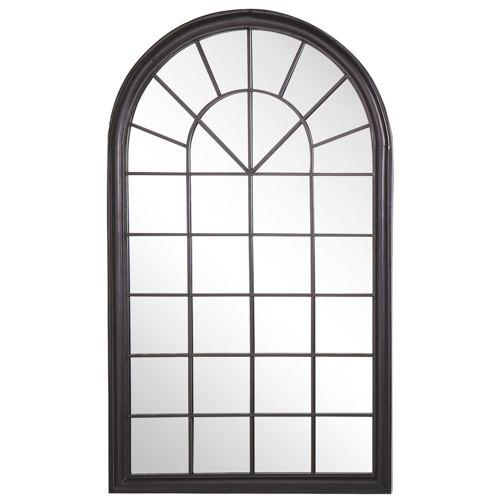 Beliani Wall Mirror Trevol 77 Cm 130 Cm Metal Black