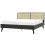 Beliani Bed Rattan MONPAZIER 180 x 200 cm (EU Super King) Black 1