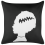Beliani Throw Cushion MANDEVILLA Velvet 45 x 45 cm Black Abstract Pattern 1