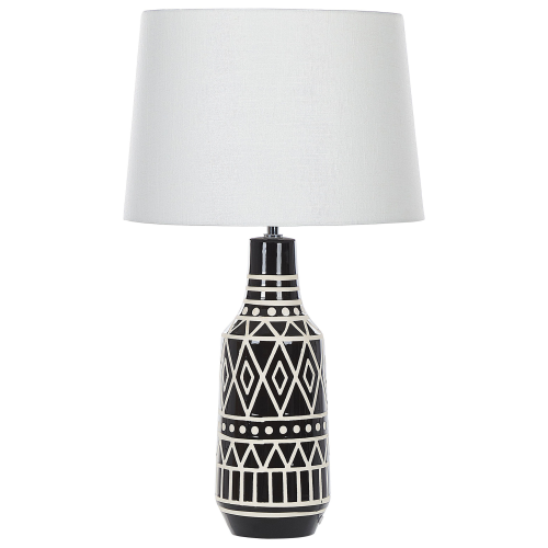 Beliani Table Lamp SHEBELLE Ceramic Black