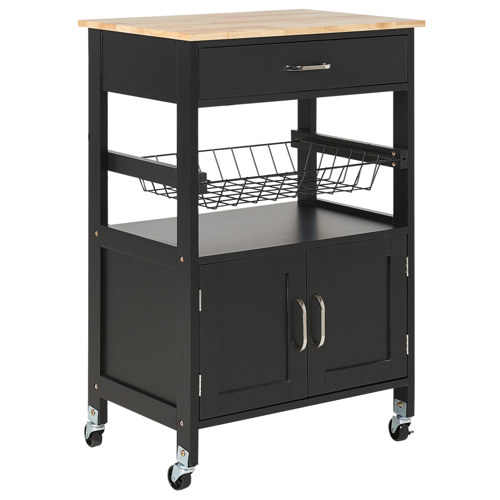 Beliani Kitchen Trolley Lugo Black