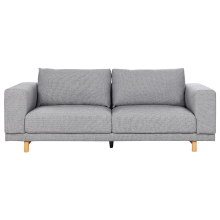 Sofa 3 Seater NIVALA Fabric Light Grey