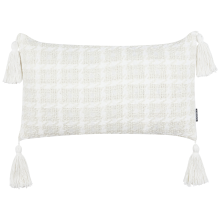 Throw Cushion DOURIS 30 x 60 cm Light Beige Checked