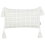 Beliani Throw Cushion DOURIS 30 x 60 cm Light Beige Checked 1