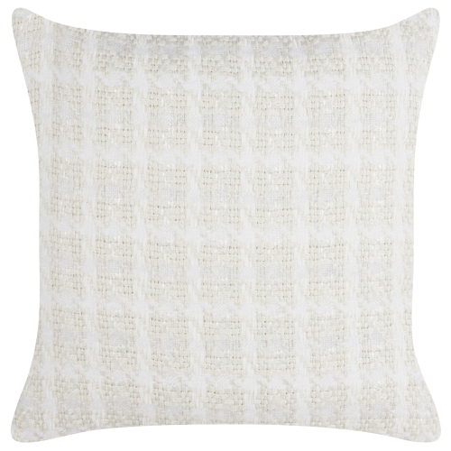 Beliani Throw Cushion DOURIS 45 x 45 cm Light Beige Checked