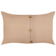 Set of 2 Decorative Cushions BANORI Linen 30 x 50 cm Beige Solid
