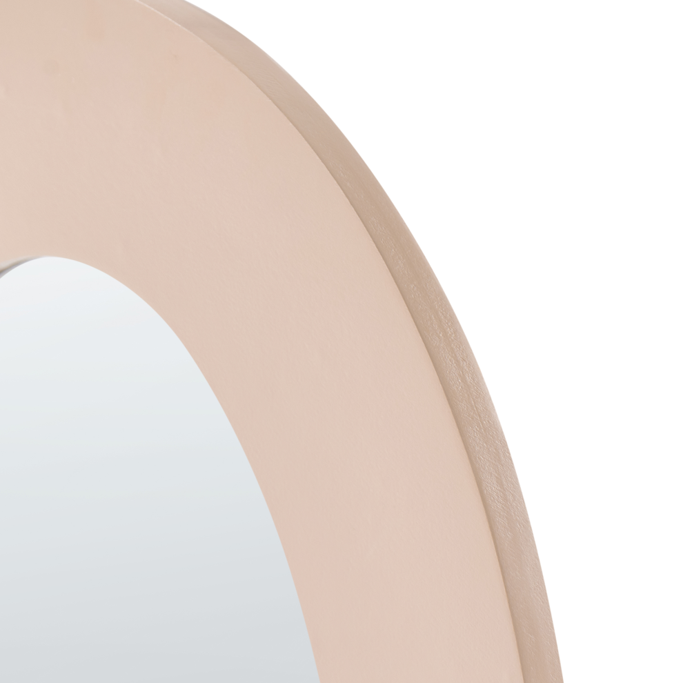 Beliani Wall Mirror Alvena 60 Cm 80 Cm Beige
