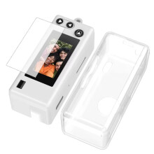 New Protective Kit for  Charmera  Cameras 2 in 1 Set with TPU Case Tempered Glass Screen Protector