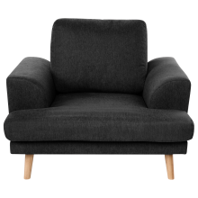 Armchair KILDAL Fabric Black