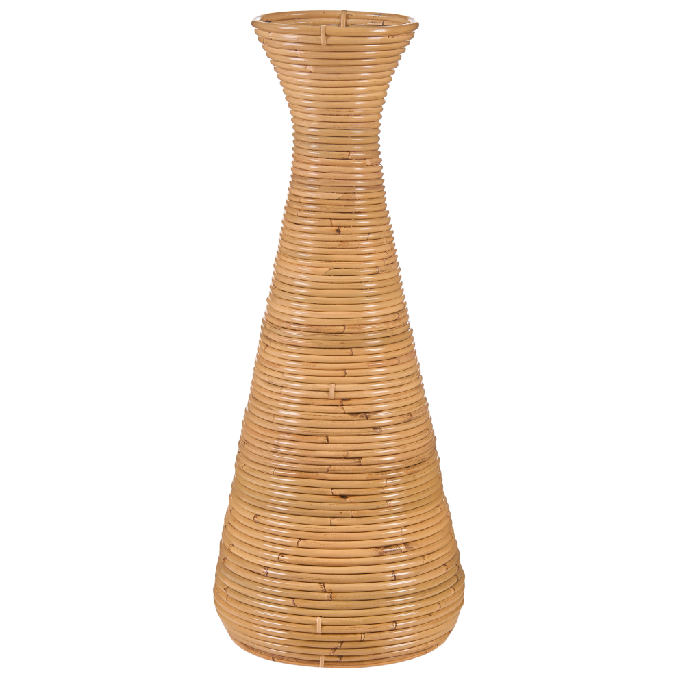 Beliani Decorative Vase Nidri Rattan 70 Cm Natural