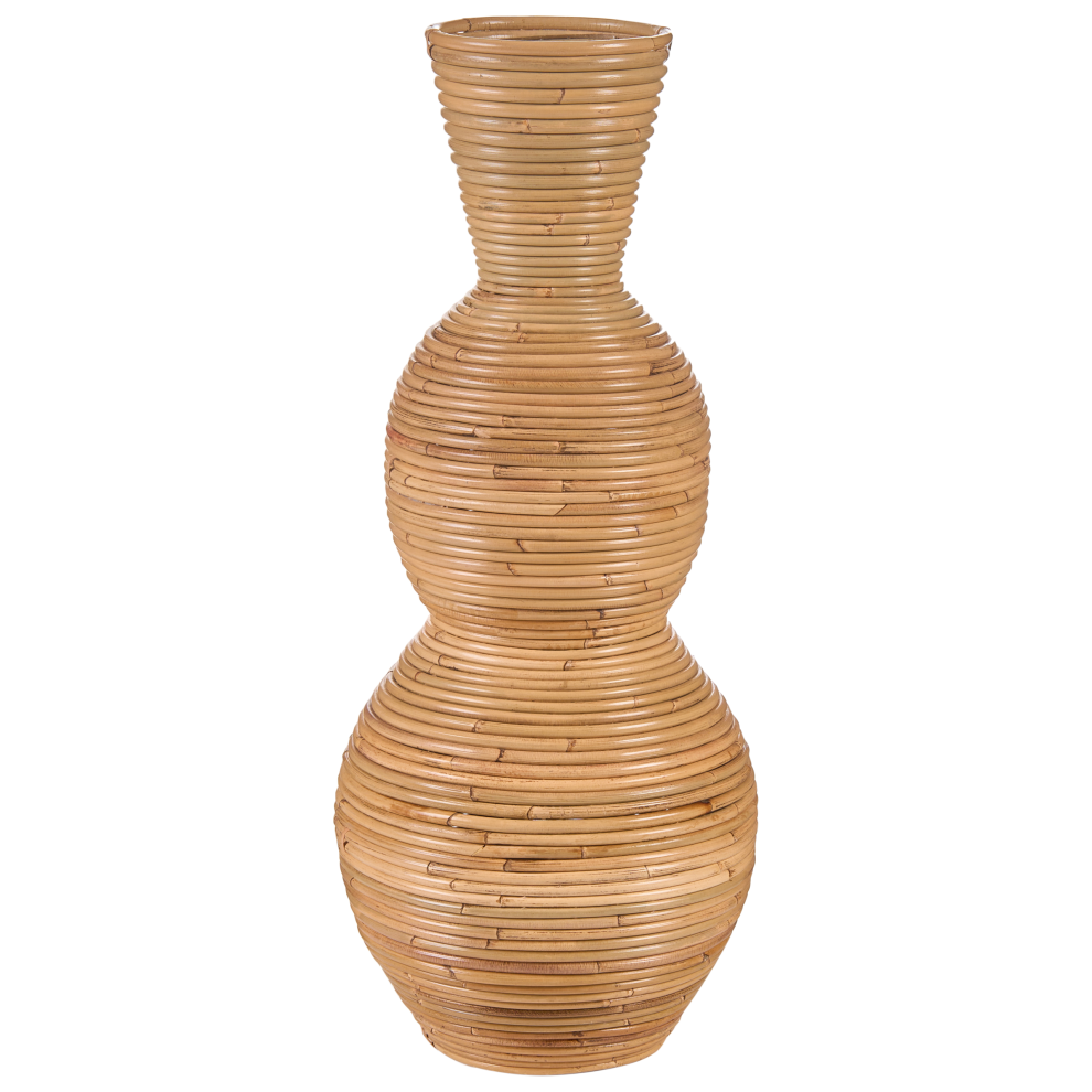 Beliani Decorative Vase Symi Rattan 70 Cm Natural