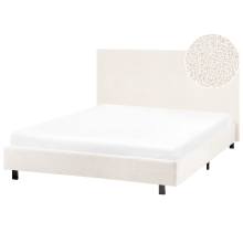 Bed Boucle ALBI 120 x 200 cm (EU Small Double) Off-White