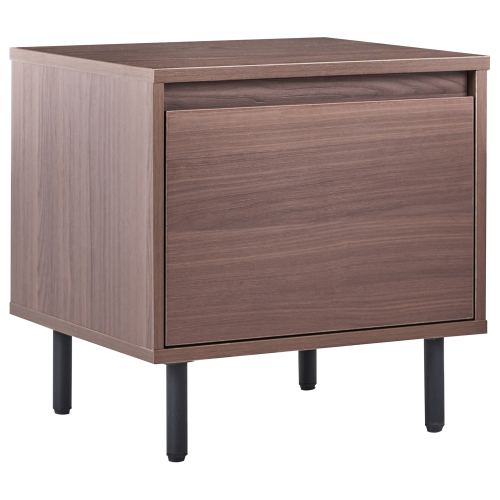 Beliani 1 Drawer Bedside Table NIKEA Dark Brown