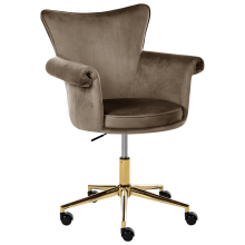 Desk Chair VELENCIA Velvet Brown