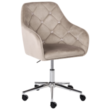 Desk Chair VELORIA Velvet Beige