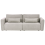 Beliani Sofa Bed 3 Seater VAXHOLM Fabric Grey with Storage 1
